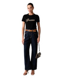 Guess Γυναικείο T-Shirt Beads Script W6YI29K4348-JBLK Μαύρο