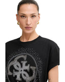 Guess Γυναικείο T-Shirt Round 4G W6YI18K4331-JBLK Μαύρο