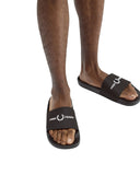 Fred Perry Branded Slides Ανδρικές Παντόφλες B2320-102 Μαύρο