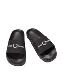 Fred Perry Branded Slides Ανδρικές Παντόφλες B2320-102 Μαύρο