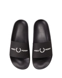 Fred Perry Branded Slides Ανδρικές Παντόφλες B2320-102 Μαύρο