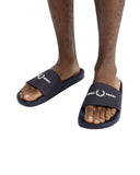 Fred Perry Branded Slides Ανδρικές Παντόφλες B2320-608 Μπλε