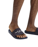 Fred Perry Branded Slides Ανδρικές Παντόφλες B2320-608 Μπλε