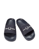 Fred Perry Branded Slides Ανδρικές Παντόφλες B2320-608 Μπλε
