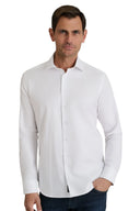 Navy & Green Ανδρικό Πουκάμισο Μακρυμάνικο 24NG.B370/NGM.2 Absolute White