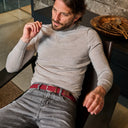 La Boucle Ανδρική Ζώνη Πλεκτή Bordeaux B10-100670  Burgundy