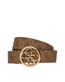 Guess Γυναικεία Ζώνη  Διπλής Όψης Noelle BW9166P4235-Latte Logo