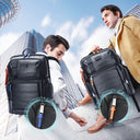 Δερμάτινο Σακίδιο πλάτης 28L 17,3” Bopai 61-121971 μαύρο