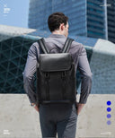 Δερμάτινο Σακίδιο πλάτης 24L 15,6” Bopai 61-123391 μαύρο