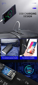 Δερμάτινο Σακίδιο πλάτης 24L Laptop 15,6” Bopai 61-70111 μαύρο