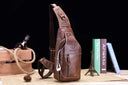 Δερμάτινο τσαντάκι crossbody Bull Captain XB 019 καφέ