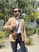 Δερμάτινο τσαντάκι ώμου Bull Captain ΥΒ043V σκούρο καφέ