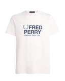 Fred Perry Ανδρική Μπλούζα Τ-Shirt Original Graphic M2406-129 Λευκό