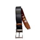 Guy Laroche Ανδρική Δερμάτινη Ζώνη Διπλής Όψης Leather Belt GL F1357 Μαύρο-Ταμπά