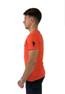 U.S. Polo Assn. Ανδρικό T-shirt Luca με Στάμπα 6528853224-325 Πορτοκαλί