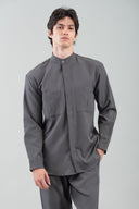 Vittorio Ανδρικό Πουκάμισο Overshirt Vittorio 300-2425-City D.Grey Γκρι