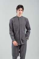 Vittorio Ανδρικό Πουκάμισο Overshirt Vittorio 300-2425-City D.Grey Γκρι