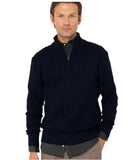 The Bostonians Ανδρικό Πλεκτό Half Zip 3MO1112|B166NV Μπλε