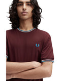 Fred Perry Ανδρική Μπλούζα Τ-Shirt Twin Tipped M1588V-Ζ63 Μπορντό