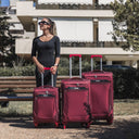 SUPER ΠΡΟΣΦΟΡΑ Βαλίτσες trolley 3300 (σετ 3 τεμαχίων) Cardinal 55x23x37 cm + 66x25x40 cm + 75x30x46 cm μπορντό