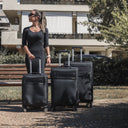 SUPER ΠΡΟΣΦΟΡΑ Βαλίτσες trolley 3400 (σετ 3 τεμαχίων) Cardinal 55x23x37 cm + 66x25x40 cm + 75x30x46 cm μαύρη