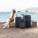 Βαλίτσες trolley (σετ 3 τεμαχίων) Cardinal 3700 55x23x37 cm + 66x25x40 cm + 77x30x46 cm μαύρη