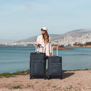 Βαλίτσα trolley Cardinal 3800 μεσαία μεγάλη 66x25x40 cm + 77x30x46 cm σκούρο μπλέ