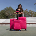 Βαλίτσες trolley (σετ 3 τεμαχίων) Cardinal 5000 Spectra 55x23x37 cm + 66x25x40 cm + 75x30x46 cm ροζ