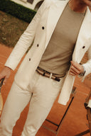 La Boucle Ανδρική Ζώνη Πλεκτή Canterbury C20-050550 Beige-Brown
