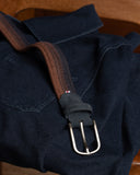 La Boucle Ανδρική Ζώνη Πλεκτή Comporta C40-010550 Brown-Dark Blue