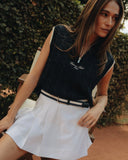 La Boucle Ανδρική Ζώνη Πλεκτή Bristol C20-010920 Dark Blue-White