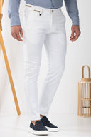 Vittorio  Ανδρικό Παντελόνι Chinos 500-24-COMO White Λευκό