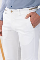 Vittorio  Ανδρικό Παντελόνι Chinos 500-24-COMO White Λευκό