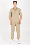 Vittorio Ανδρικό Πουκάμισο Overshirt Vittorio 300-25-MIRO Olive Μπεζ