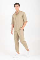 Vittorio Ανδρικό Πουκάμισο Overshirt Vittorio 300-25-MIRO Olive Μπεζ