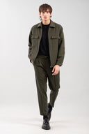 Vittorio Ανδρικό Πουκάμισο Overshirt 300-2425-Merrato Olive Πράσινο
