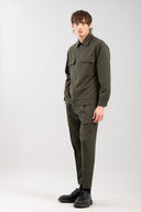 Vittorio Ανδρικό Πουκάμισο Overshirt 300-2425-Merrato Olive Πράσινο
