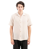 Vittorio Ανδρικό Πουκάμισο Κοντομάνικο 800-24-310 Beige
