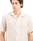 Vittorio Ανδρικό Πουκάμισο Κοντομάνικο 800-24-310 Beige