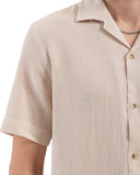 Vittorio Ανδρικό Πουκάμισο Κοντομάνικο 800-24-310 Beige
