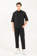 Vittorio Ανδρικό Πουκάμισο Overshirt Vittorio 300-25-CAPRI Black Μαύρο