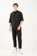 Vittorio Ανδρικό Πουκάμισο Overshirt Vittorio 300-25-CAPRI Black Μαύρο