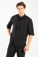 Vittorio Ανδρικό Πουκάμισο Overshirt Vittorio 300-25-CAPRI Black Μαύρο
