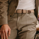 La Boucle Ανδρική Ζώνη Πλεκτή Dubai B10-100535 Beige