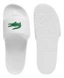 Lacoste Serve Slide Ανδρικές Παντόφλες 51CMA0023-1R5 WHT/GRN  Λευκό