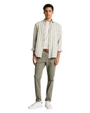 Tom Tailor Ανδρικό Παντελόνι Slim Chino With Belt 1052070-15594 Χακί