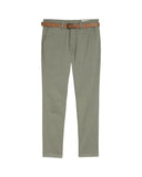 Tom Tailor Ανδρικό Παντελόνι Slim Chino With Belt 1052070-15594 Χακί