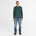 Timberland Ανδρική Μπλούζα Μακρυμάνικη LS Dunstan River Jersey Crew Tee Slim TB0A2BQ3317 Πράσινο