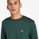 Timberland Ανδρική Μπλούζα Μακρυμάνικη LS Dunstan River Jersey Crew Tee Slim TB0A2BQ3317 Πράσινο