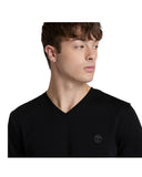 Timberland Ανδρική Μπλούζα Dunstan River V-Neck T-Shirt TB0A2BPTX65 Μαύρο